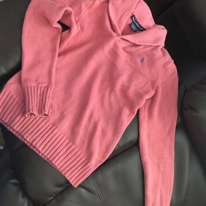 Pink polo sweatshirt