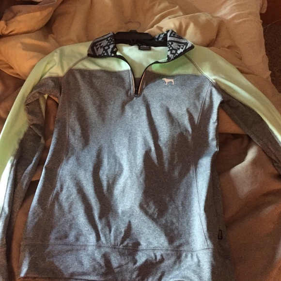 Mint Green and Grey Pink Athletic Long Sleeve
