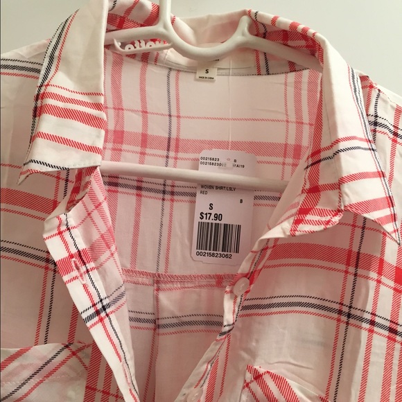 Forever 21 Plaid Hi-Lo Shirt - Picture 3 of 3