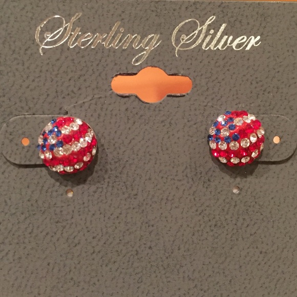 salePatriotic sterling silver earrings