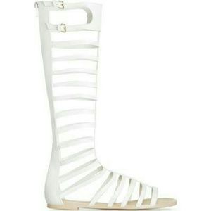 SHOE DAZZLE WHITE GLADIATOR SANDAL