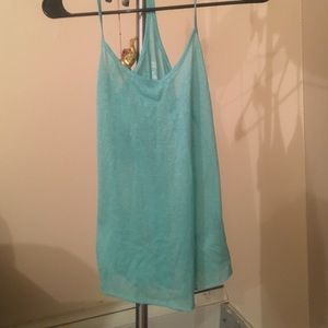 Turquoise racerback tank top