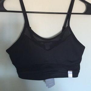 Black Mesh Sports Bra
