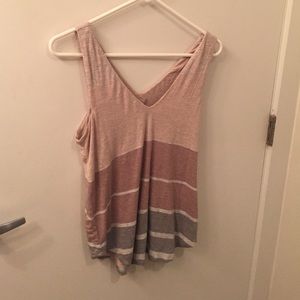 Stripped cotton tank top anthropologie