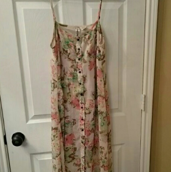 Floral Chiffon Maxi Dress with lining