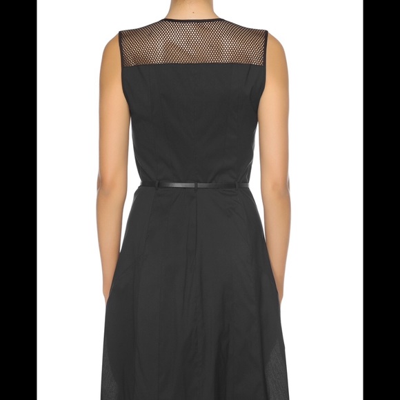 Robert Rodriguez Net Inset Belted Dress