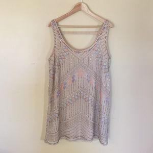 Free People Tribal Arrows Embellished Shift