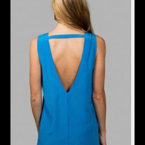 Amanda Uprichard V-Neck Open Back Silk Top