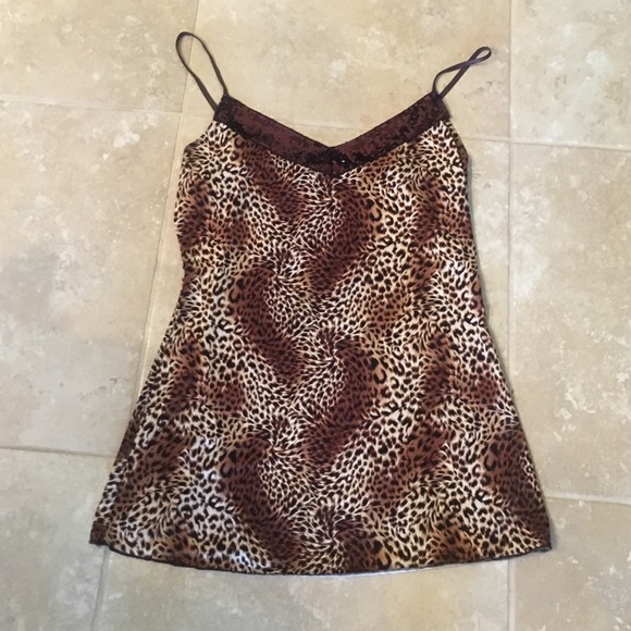 Leopard silky/stretch Cami, size large - Picture 1 of 3