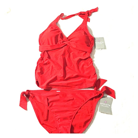 Athleta 2 piece halter swimsuit