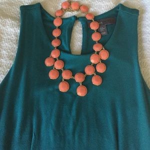 Teal sleeveless dress
