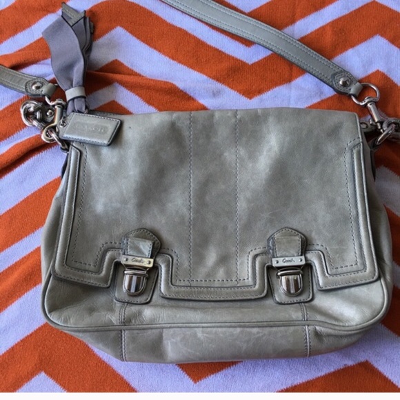 Coach Grey Messenger Style Purse