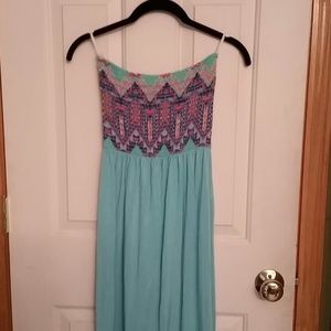 Strapless maxi dress