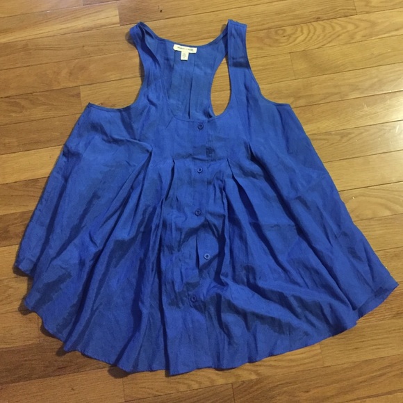 Silence and Noise Pleated Button Front Tank - Picture 1 of 3