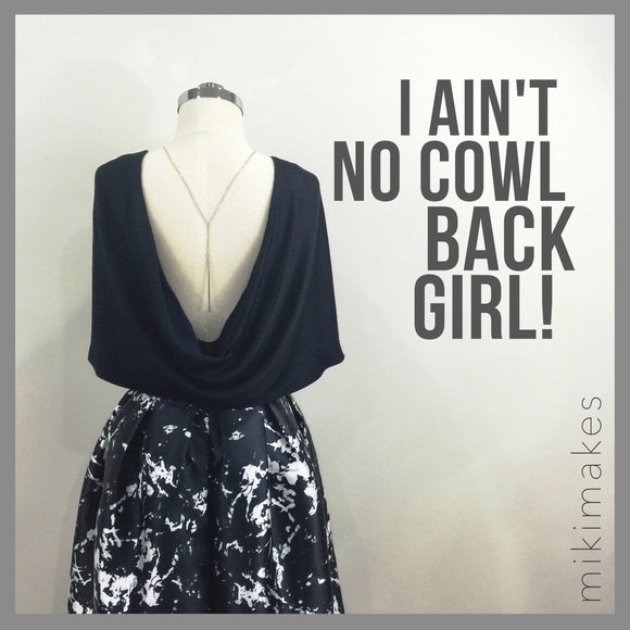 [ bcbg ]  Black silk blouse cowl neck