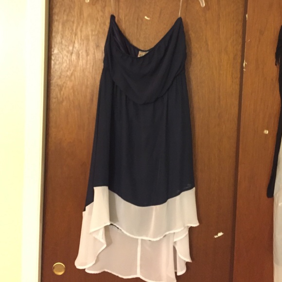 Strapless high low dress