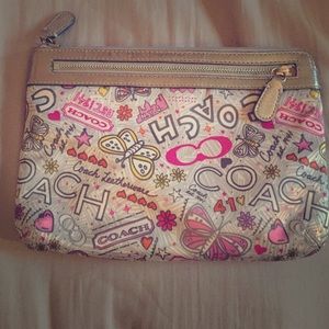 Coach poppy makeup bag