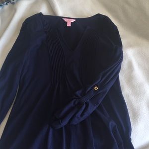Lilly Pulitzer🌸 navy blue tunic top like new!!