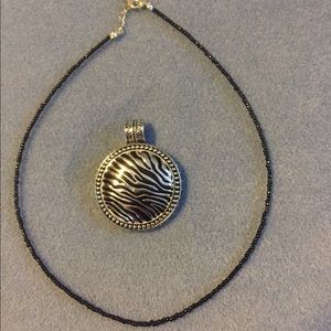 Premier Designs Zebra Magnetic Pendant
