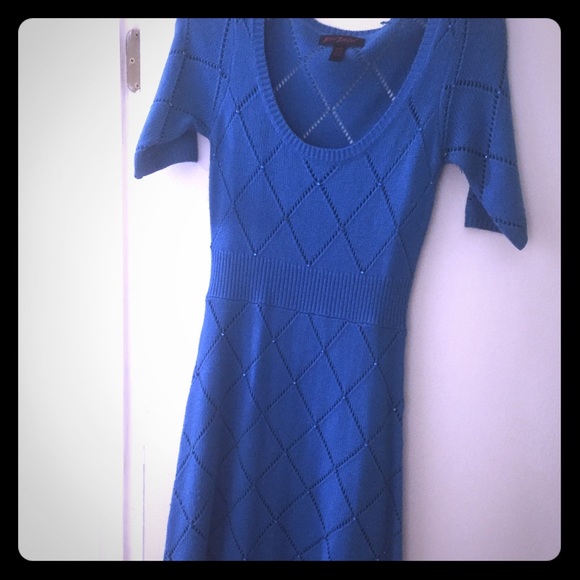 Betsy Johnson turquoise light weight sweater dress