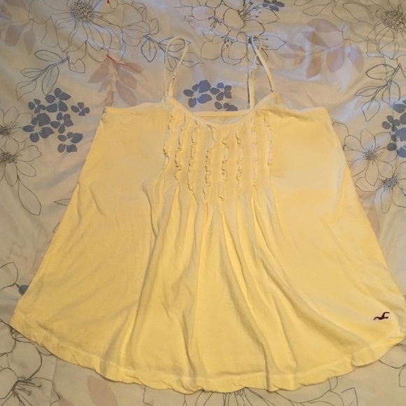 Yellow hollister tank top