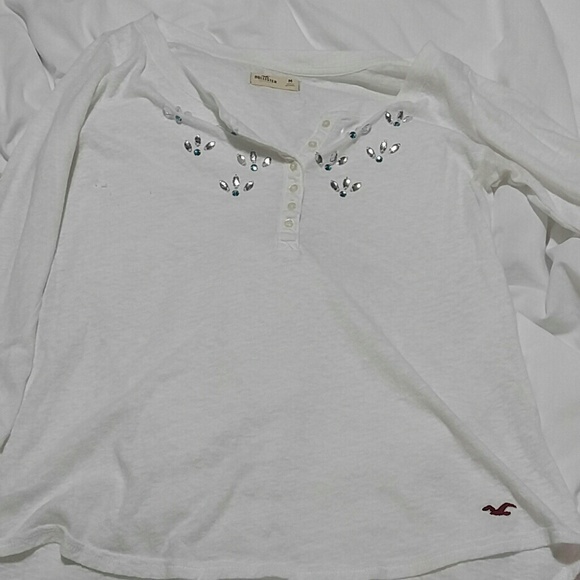 Quarter sleeve Hollister sheer blouse