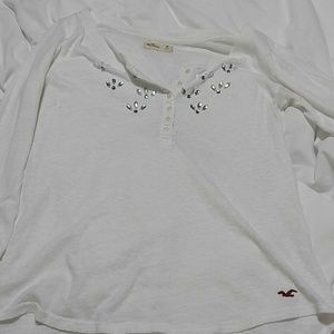 Quarter sleeve Hollister sheer blouse