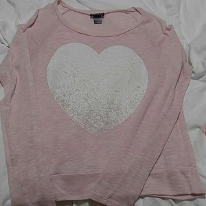 Wet Seal Sheer Heart Blouse