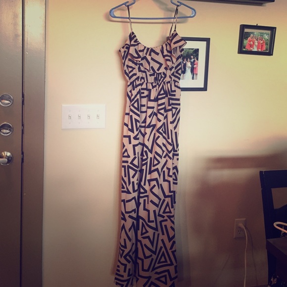 Black and cream maxi dress