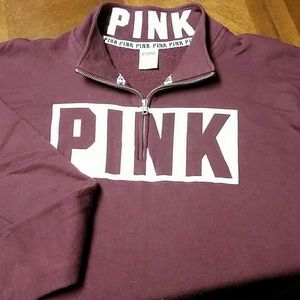 PINK Zip Pullover Sweatshirt