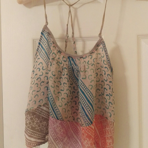 American Eagle Outfitters Tops - Silk Crop Top