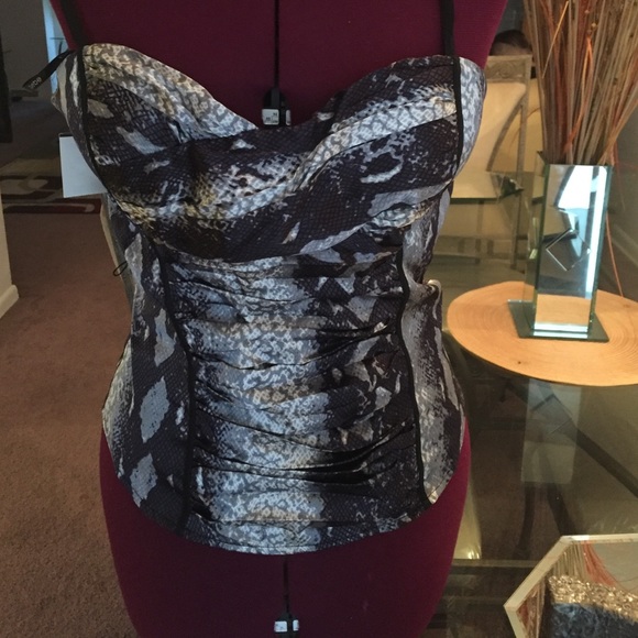 Bebe snakeskin top