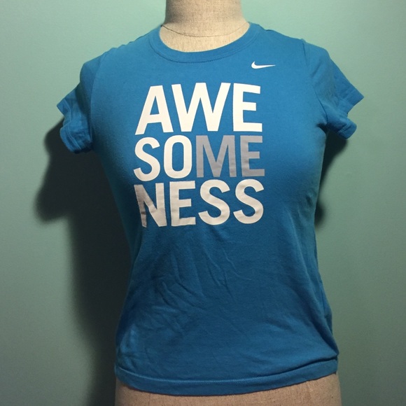 Nike Blue Awesome Graphic T-Shirt