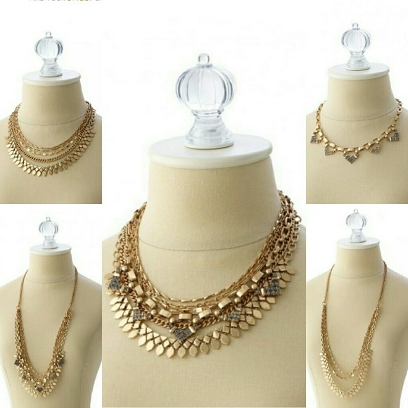 Gold statement necklace