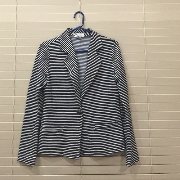 Black and white stripe blazer. Sz. M