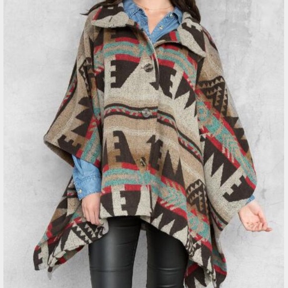 Francesca's Collections Jackets & Blazers - 🚨FINAL PRICE🚨Francesca's Aztec Poncho Coat