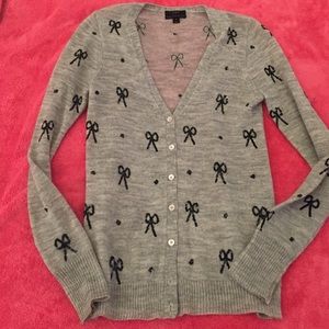 J.Crew Ribbon Detail Cardigan Sweater
