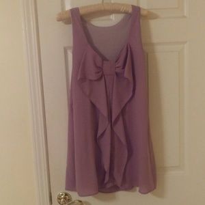 Purple bow-back dress