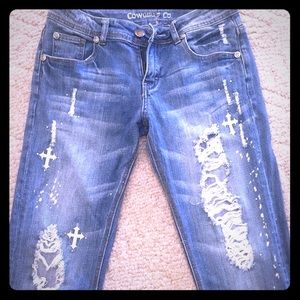 Frayed jeans