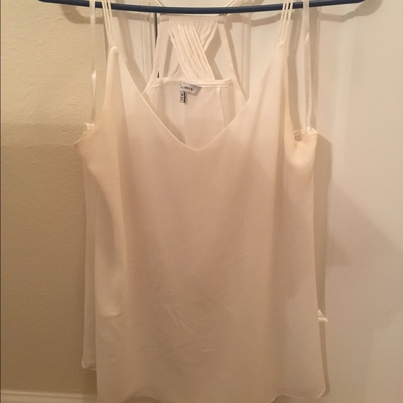 Naked zebra white tank with flowy open back