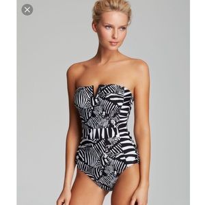 Trina Turk Zebra Tanzania one piece swimsuit