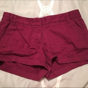 J Crew wine color shorts