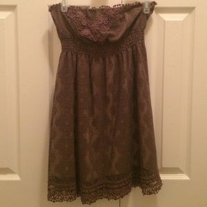 Sweet lace strapless dress