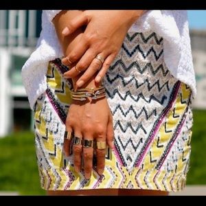 Chevron Beaded Skirt