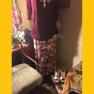 Floral maxi skirt