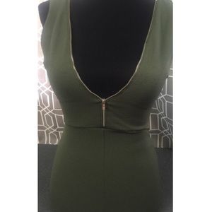 Olive zip romper