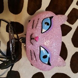 Cat melted popcorn plastic lamp