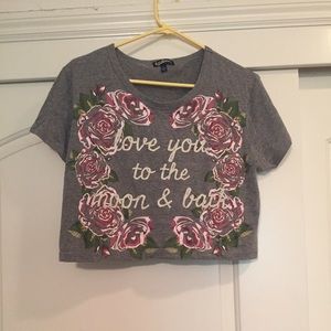 "Love you to the moon and back" crop top