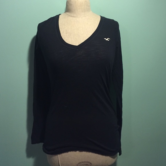 🎉Hollister Long Sleeve Navy Blue Shirt