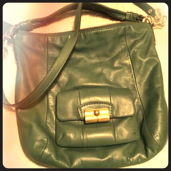 Emerald Coach Legacy Kristin crossbody hobo bag